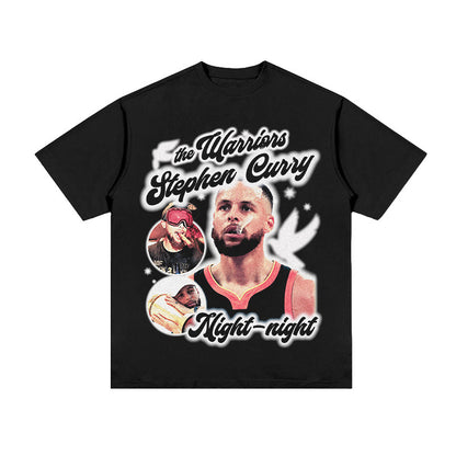 Steph Curry Vintage Print Basketball T-shirt