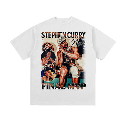 Steph Curry Vintage Print Basketball T-shirt