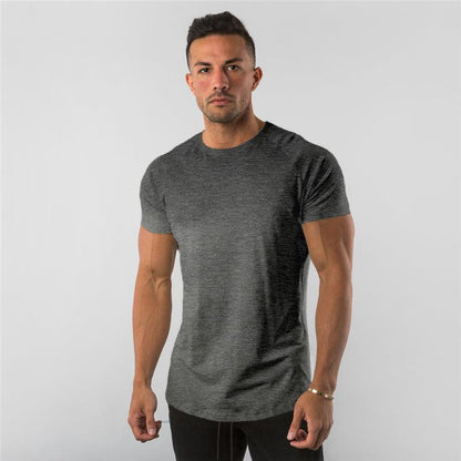 Men's Cotton T-Shirt Summer Short Sleeve Round Neck