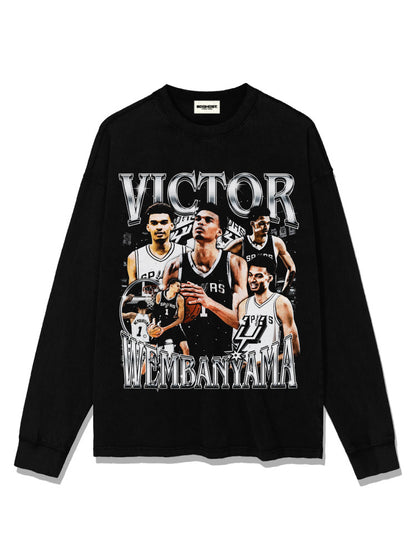 Wemby Retro Print Cotton T-Shirt