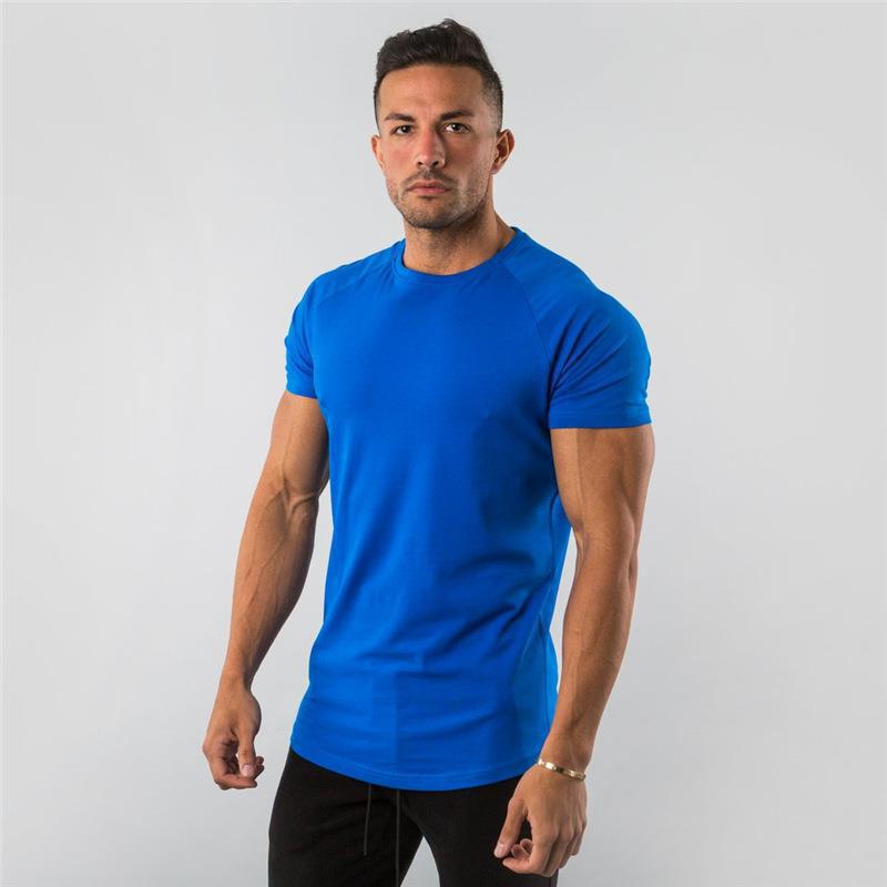 Men's Cotton T-Shirt Summer Short Sleeve Round Neck