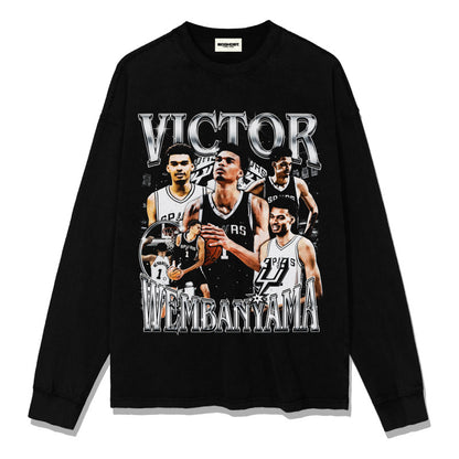 Wemby Retro Print Cotton T-Shirt