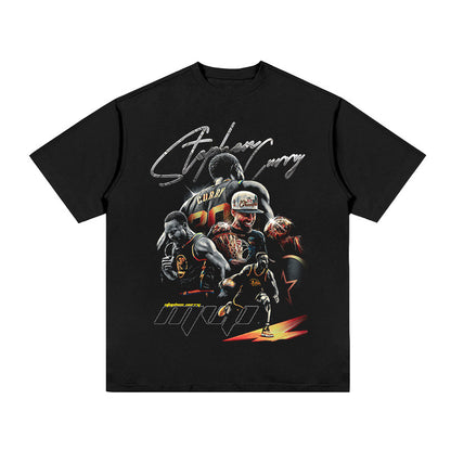 Steph Curry Vintage Print Basketball T-shirt