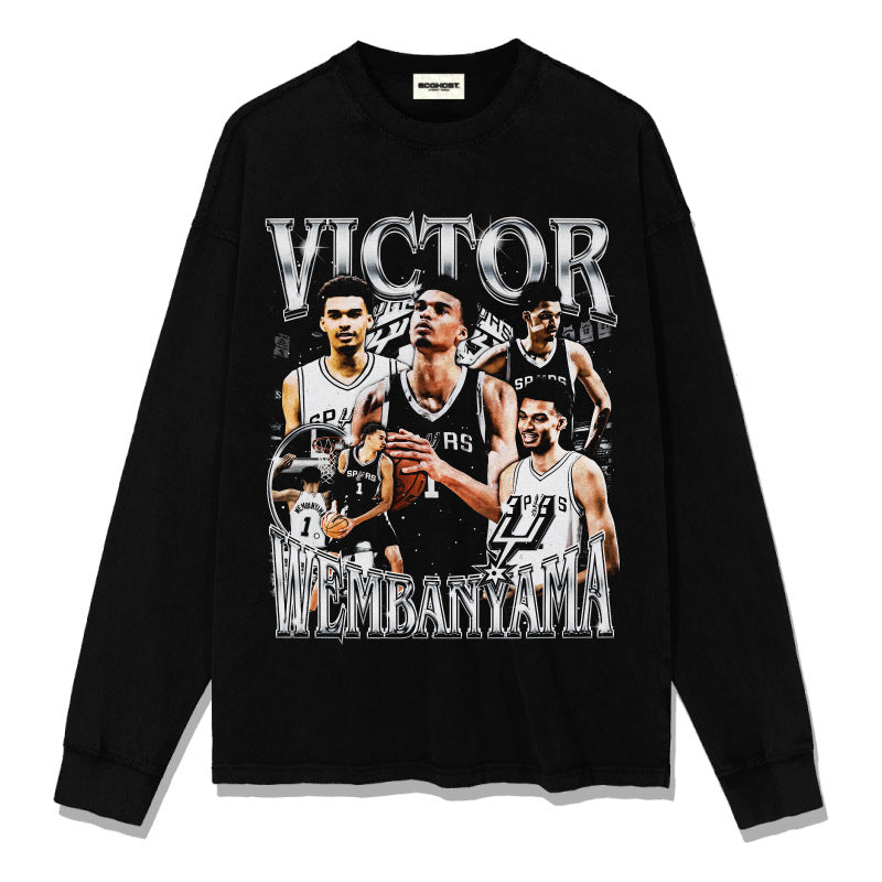 Wemby Retro Print Cotton T-Shirt