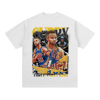Steph Curry Vintage Print Basketball T-shirt