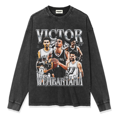 Wemby Retro Print Cotton T-Shirt