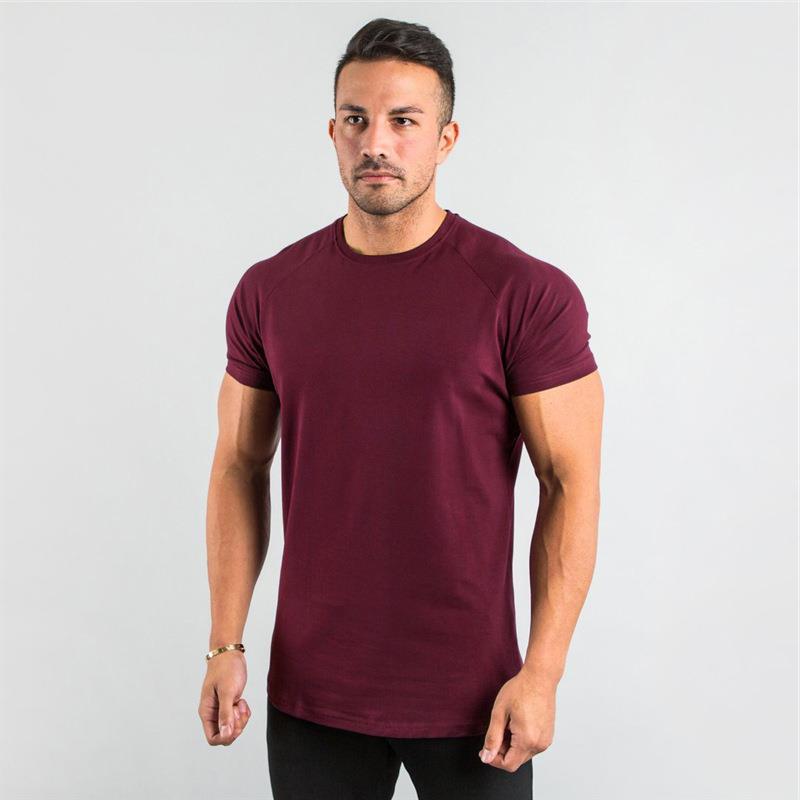 Men's Cotton T-Shirt Summer Short Sleeve Round Neck